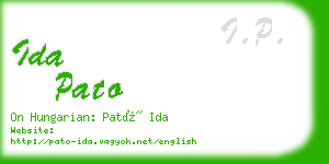 ida pato business card